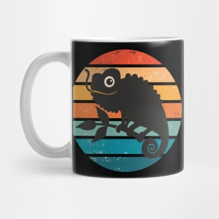 Chameleon Silhouette Retro Sunset Chameleon Lover Mug